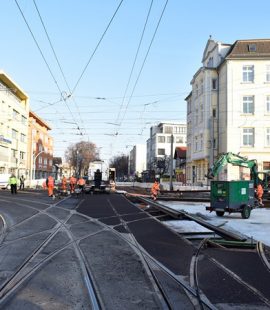 Kreuzungsbereich Leipziger Straße / Raiffeisenstraße / Wiener Straße (Aufnahme: November 18)