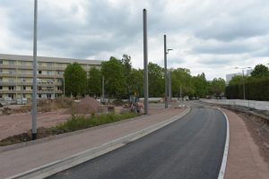 Neue Fahrbahn am Hermann-Bruse-Platz.